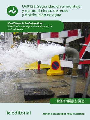 cover image of Seguridad en el montaje y mantenimiento de redes y distribución de agua y saneamiento. ENAT0108